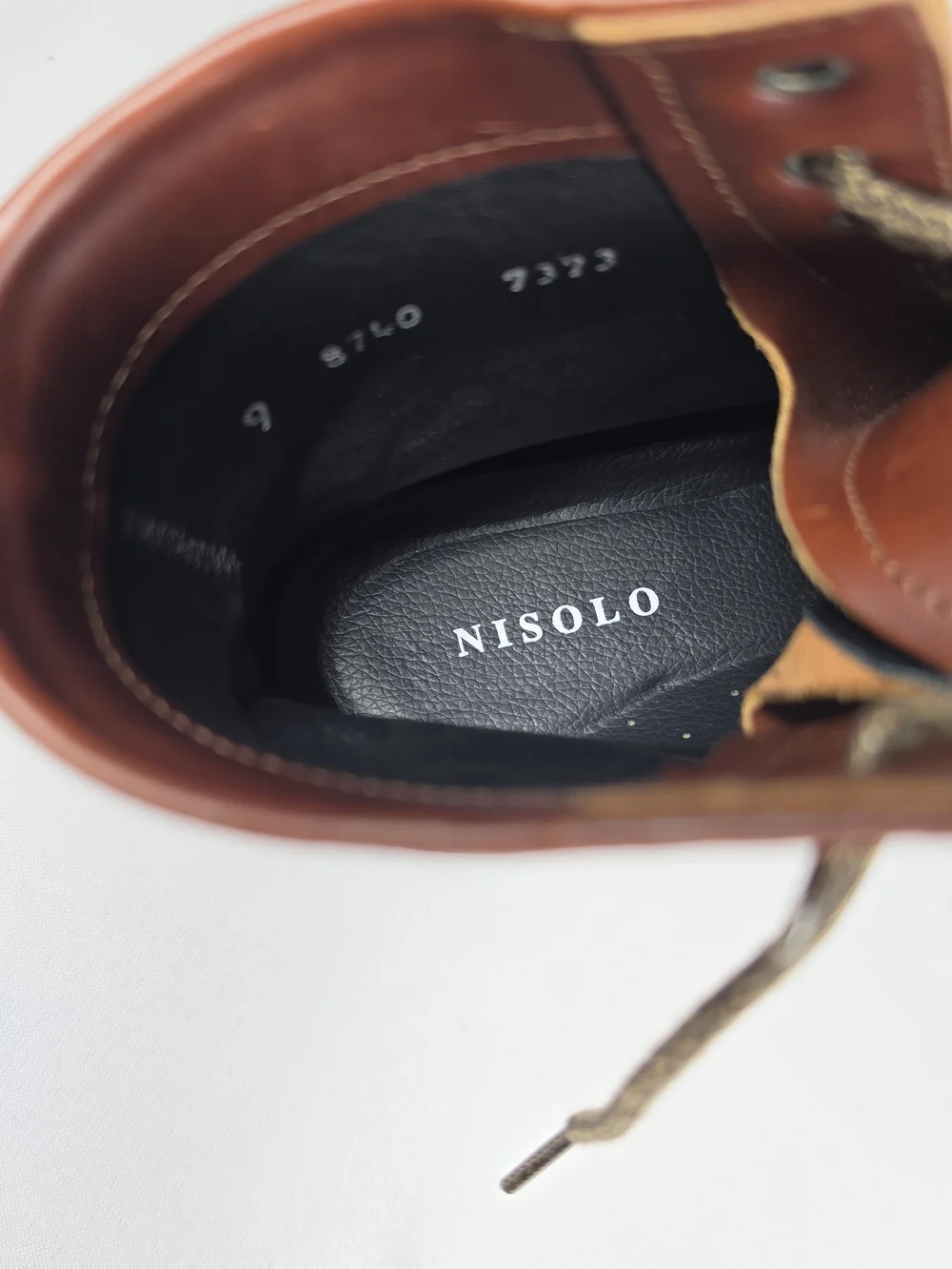Nisolo Andres Everyday Boots Brandy Brown Leather Lace Up Mens 9